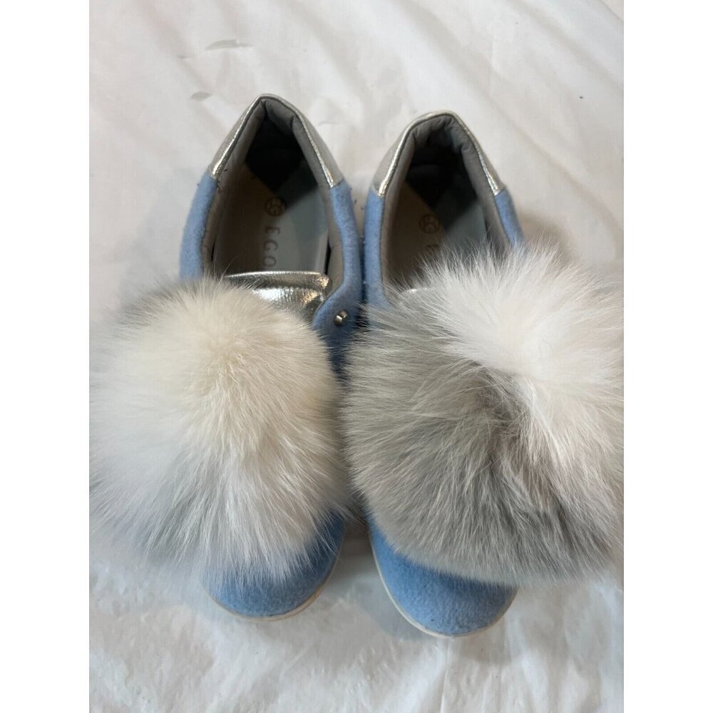 egoist Platform sneakers Fur Ball PomPom Shoes Sneakers Size 6.5
